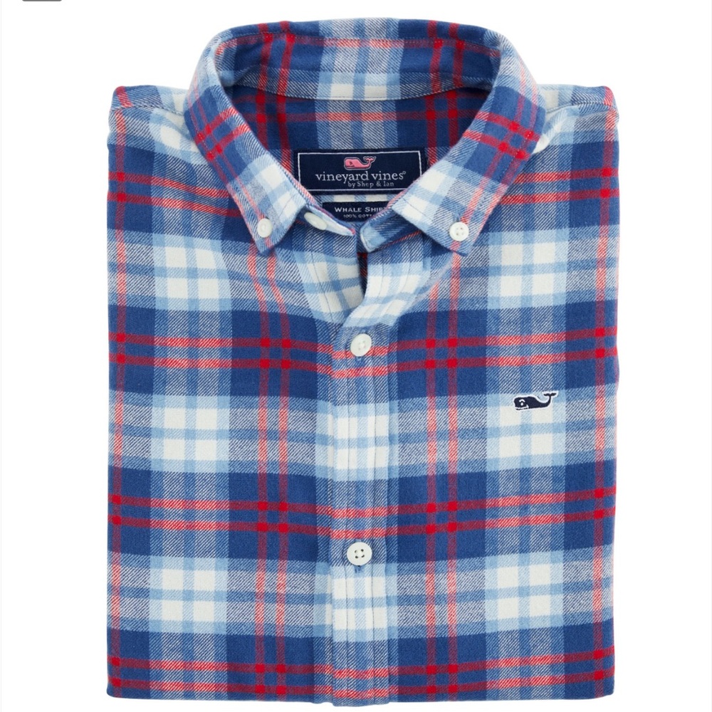 Vineyard Vines Boys Flannel Button Down Shirt S (8-10)